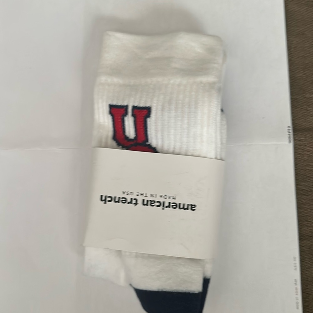 American trench cotton/nylon/spandex blend athletic crew sock